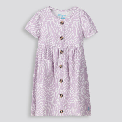 Girls Short Flare Dress Lilac