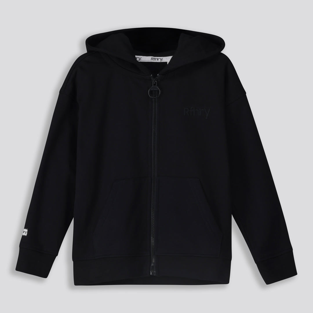 Kids Zip-Up Hoodie Black