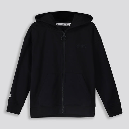 Kids Zip-Up Hoodie Black
