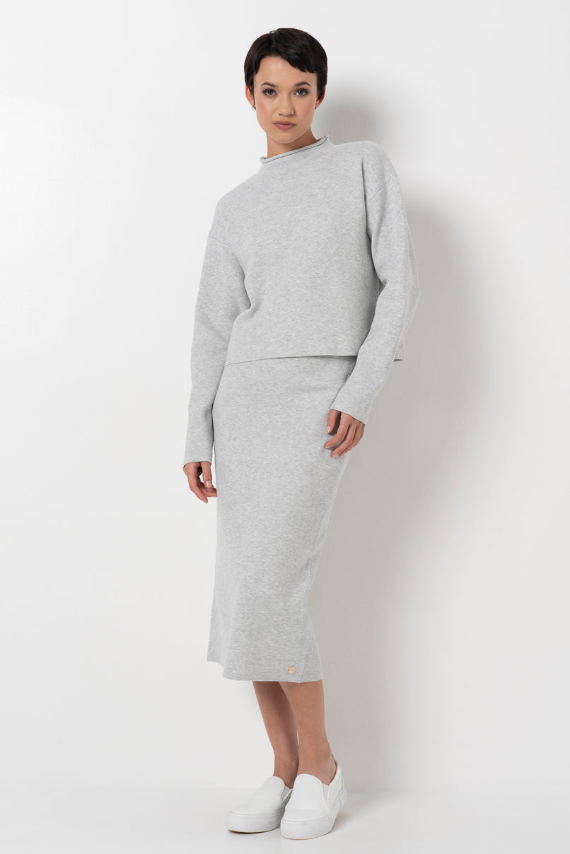 Hi-Neck Jumper Grey