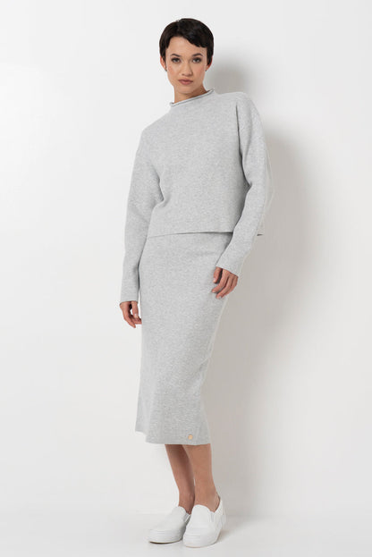 Hi-Neck Jumper Grey