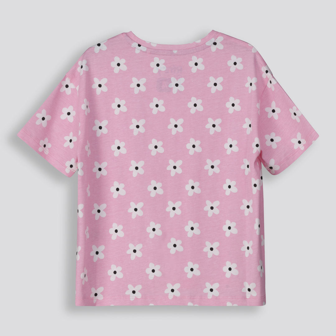 Girls Oversized Tee Pink