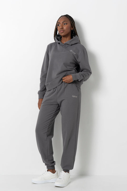 Slim Fit Track Pants Charcoal