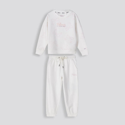 Girls Graphic Sweater Milk