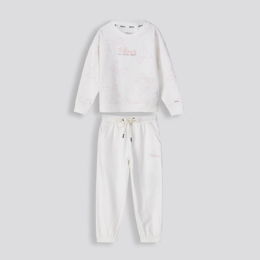 Girls Graphic Sweater Milk
