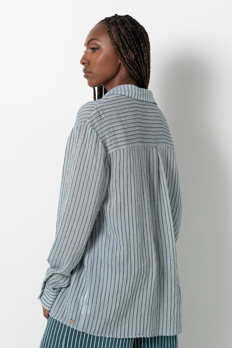 Sheer Relaxed Shirt Green