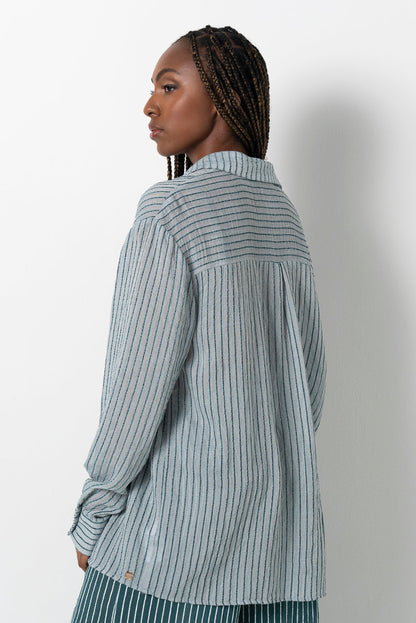 Sheer Relaxed Shirt Green