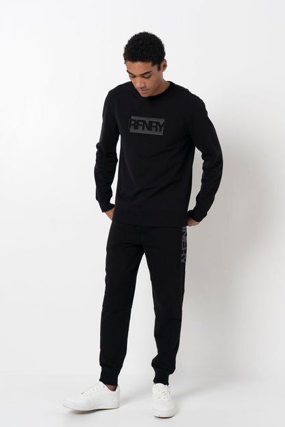 Statement Sweat Top Black