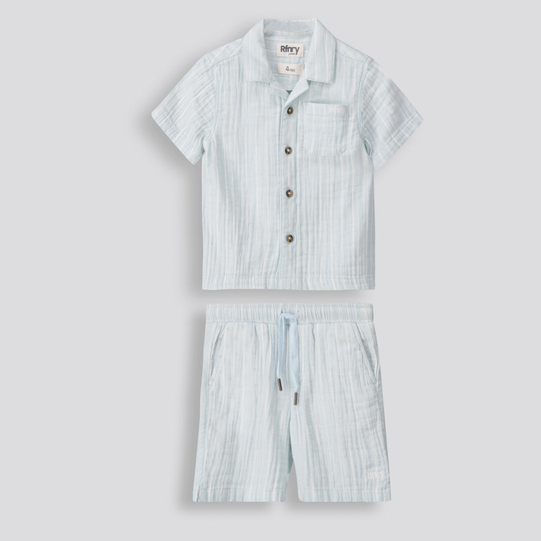 Boys Pull On Shorts Pale Blue