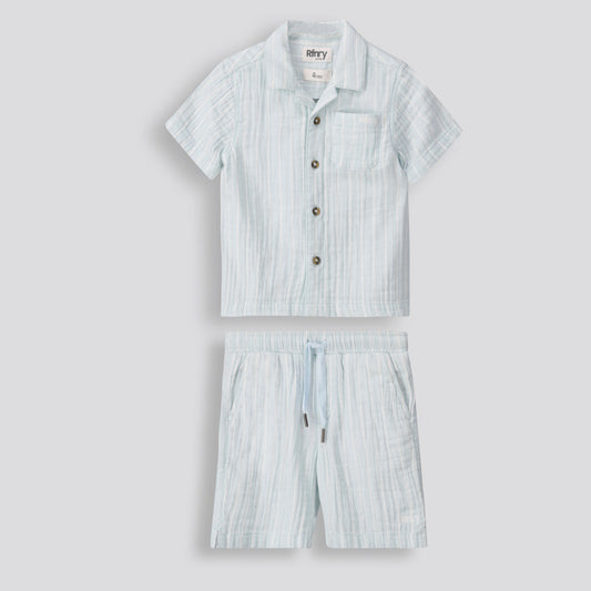 Boys Pull On Shorts Pale Blue