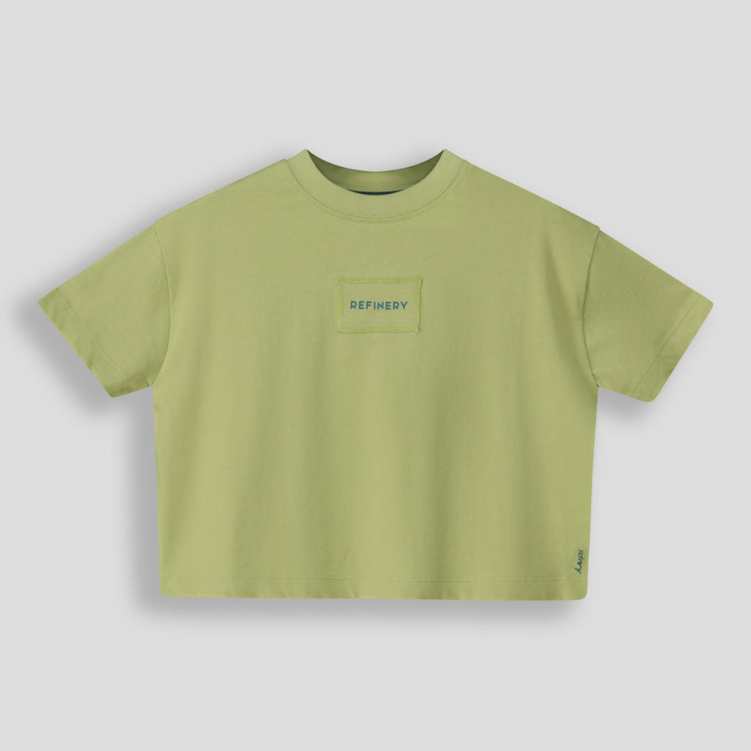 Girls Boxy Tee Green