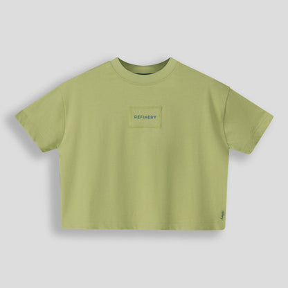 Girls Boxy Tee Green