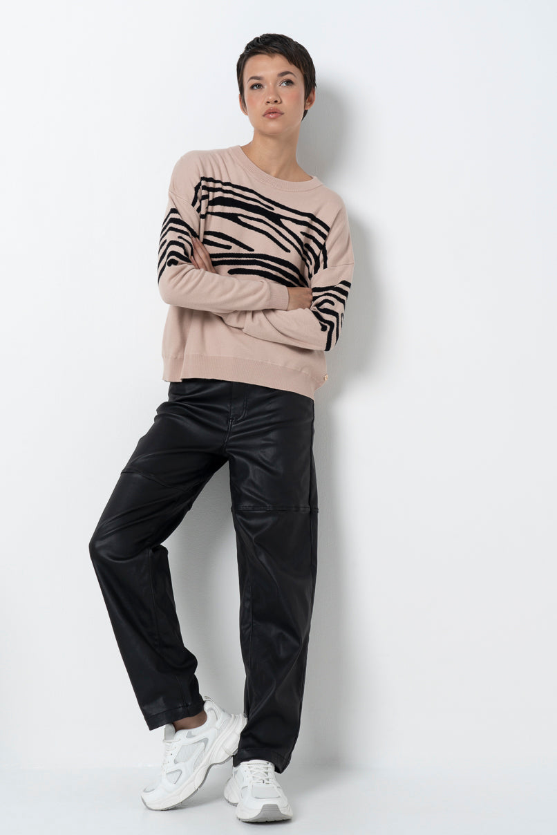 Jacquard Jumper Stone