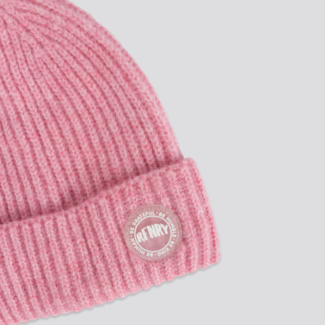 Girls Pink Speckle Beanie Light Pink