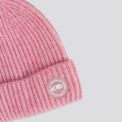 Girls Pink Speckle Beanie Light Pink