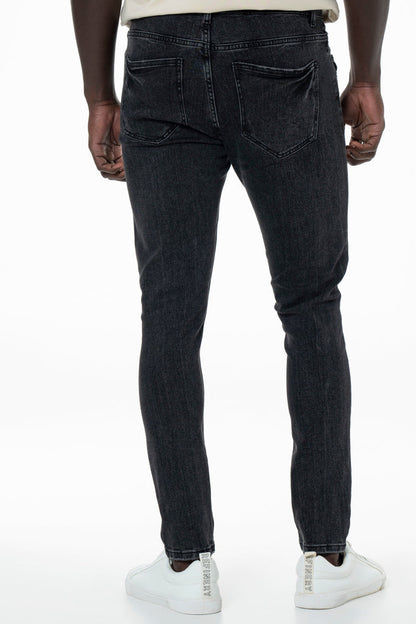 Rf10 Rip & Repair Skinny Denim Jeans Black Wash