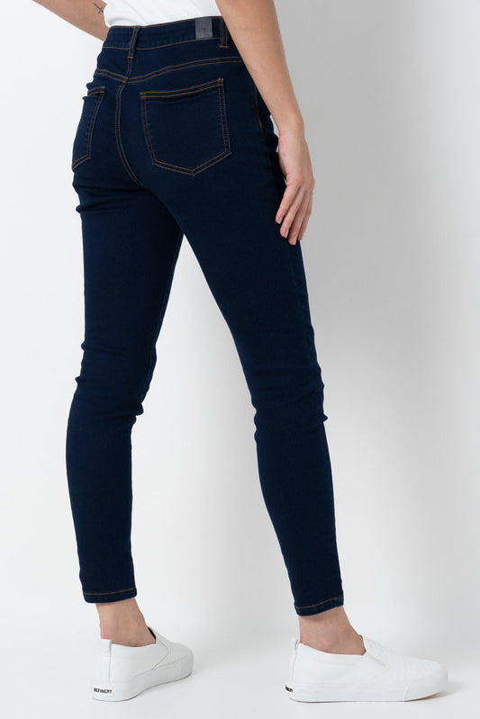 Rf01 Mid Rise Skinny Jeans Dark Wash
