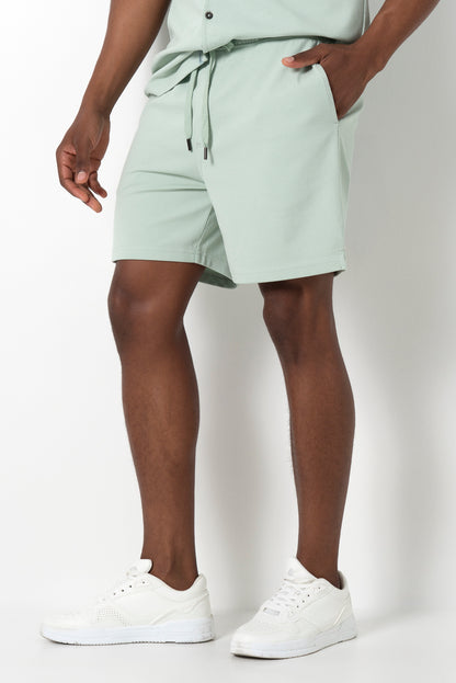Textured Knit Pull On Shorts