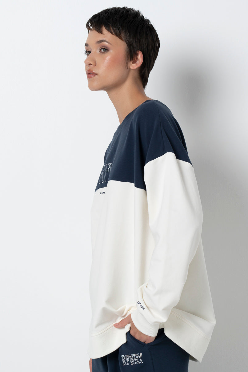 Colourblock Sweatshirt Milk