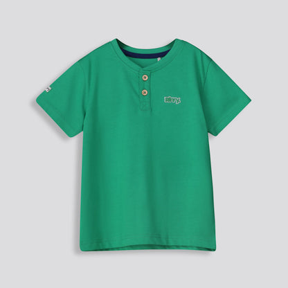 Boys Henley Tee Green