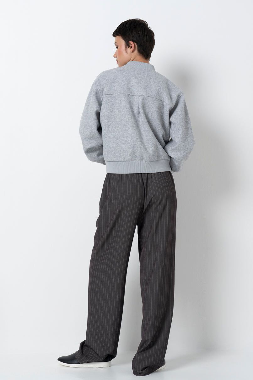 Melton Bomber Jacket Ice Mel