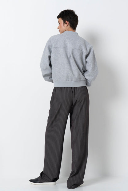 Melton Bomber Jacket Ice Mel