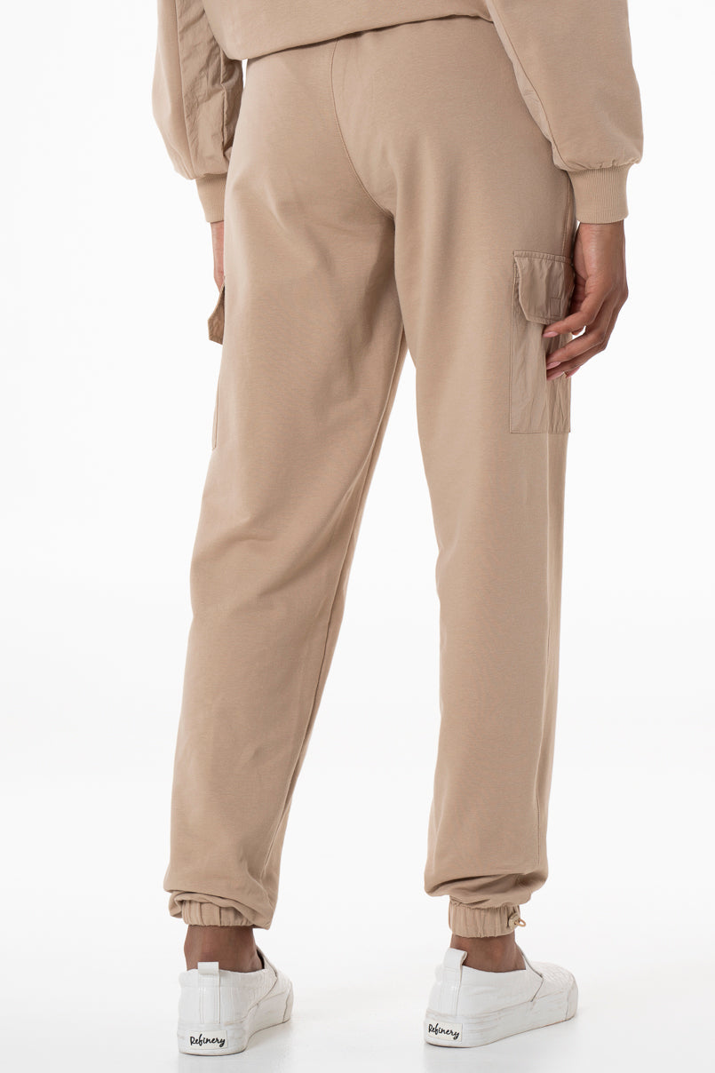 Cargo Fit Track Pants Stone
