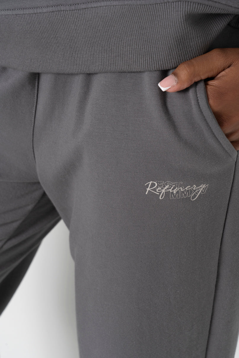 Slim Fit Track Pants Charcoal