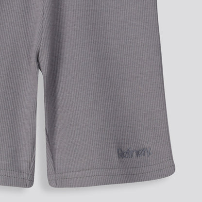 Girls Ribbed Cycle Shorts Charcoal
