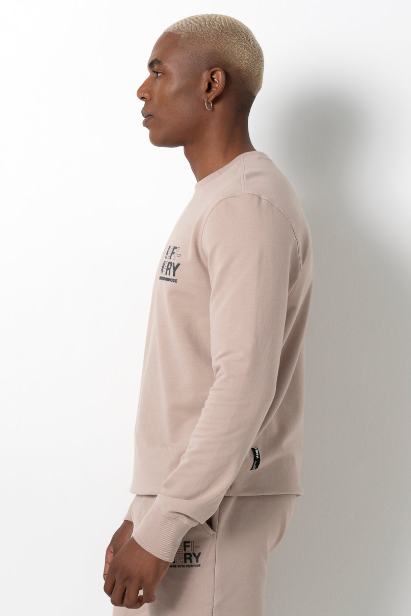 Statement Sweat Top Taupe
