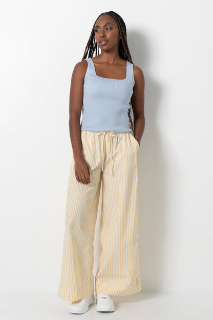 Square Neck Top Blue