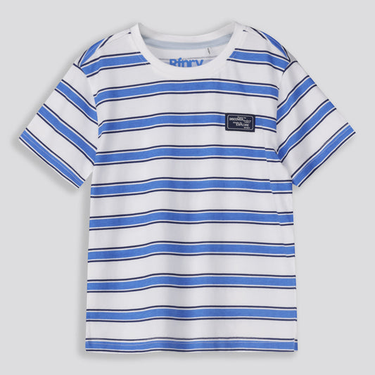 Boys Striped Tee Blue