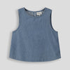 Girls Chambray Top Mid Wash