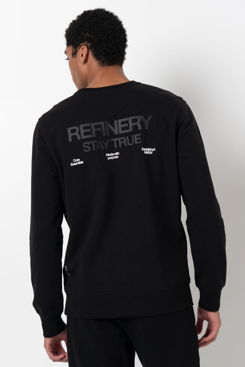 Statement Sweat Top Black