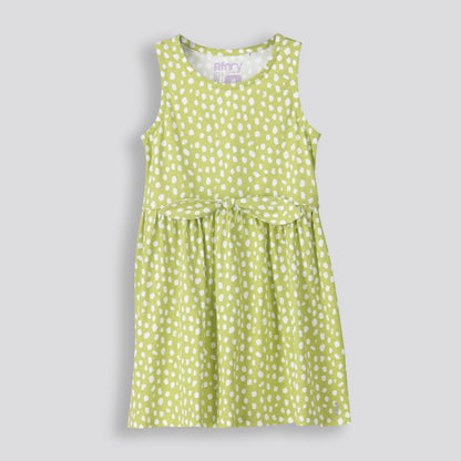 Girls Tank Dress Green