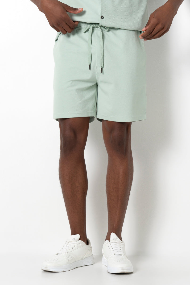 Textured Knit Pull On Shorts