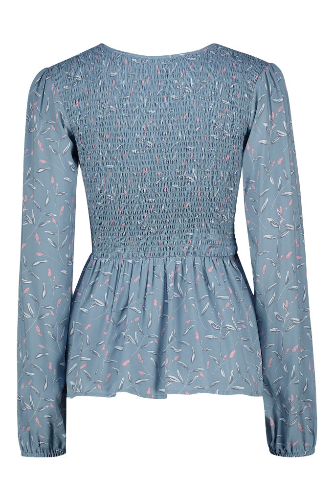 Peplum Top Pale Blue