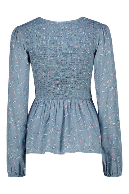 Peplum Top Pale Blue
