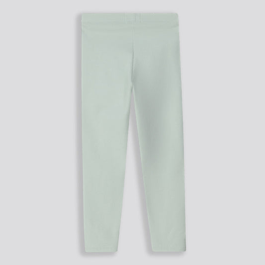 Girls Ribbed Leggings Green