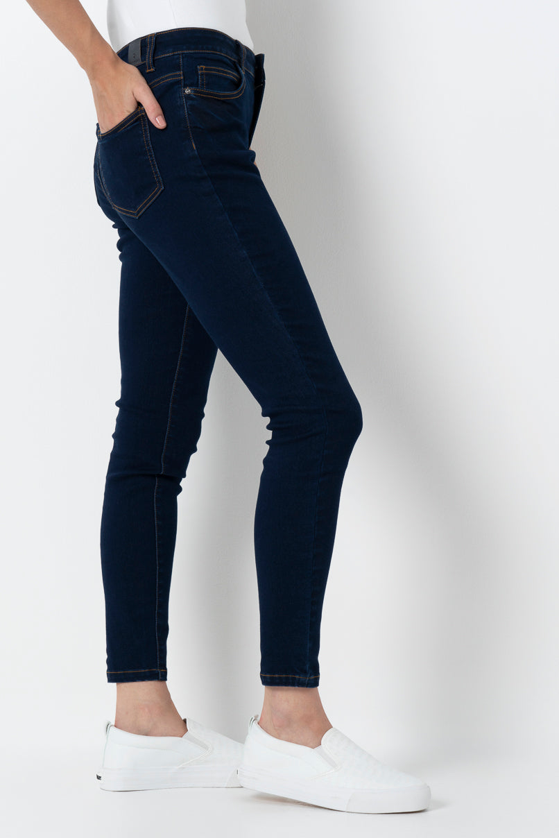 Rf01 Mid Rise Skinny Jeans Dark Wash