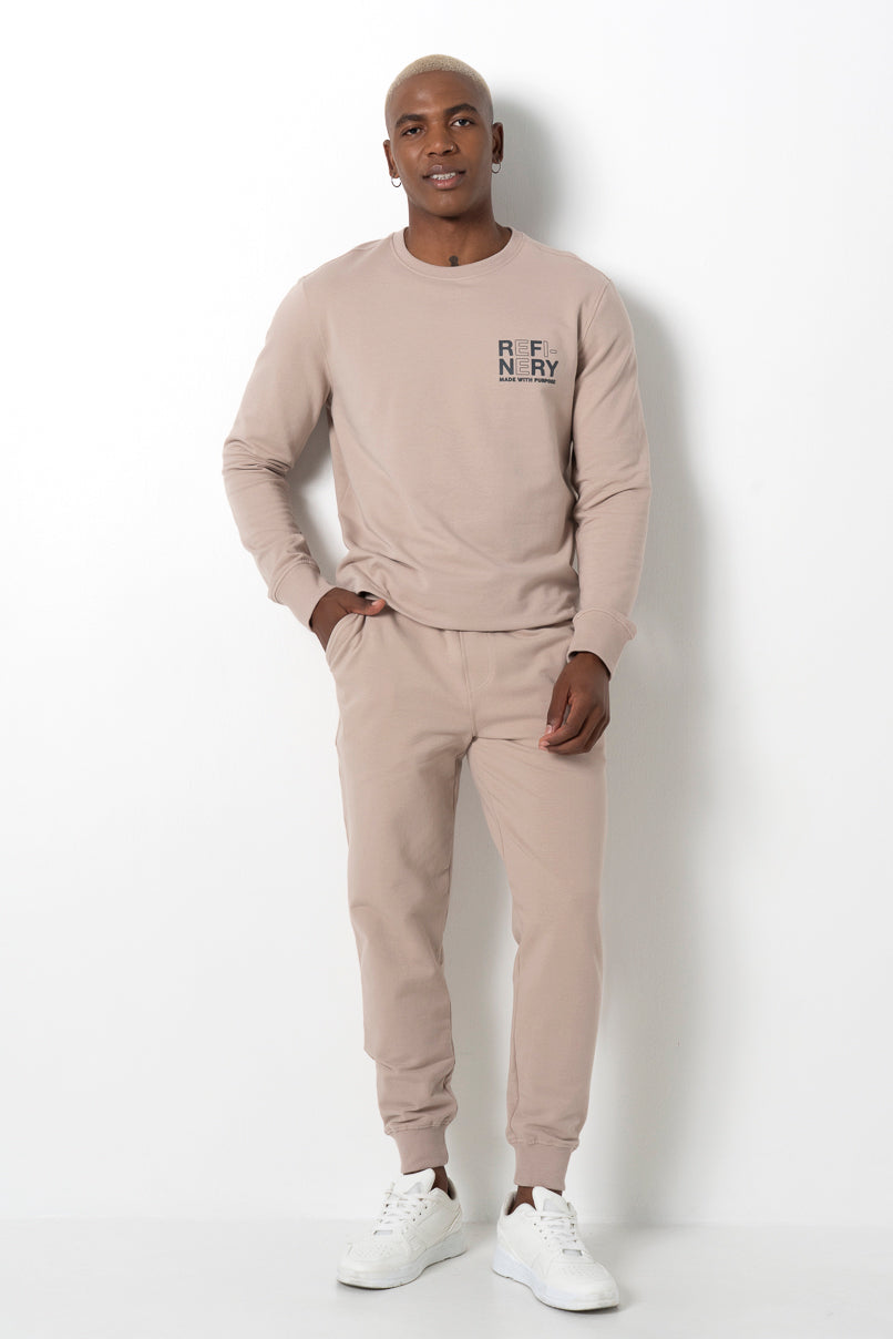 Statement Sweat Top Taupe