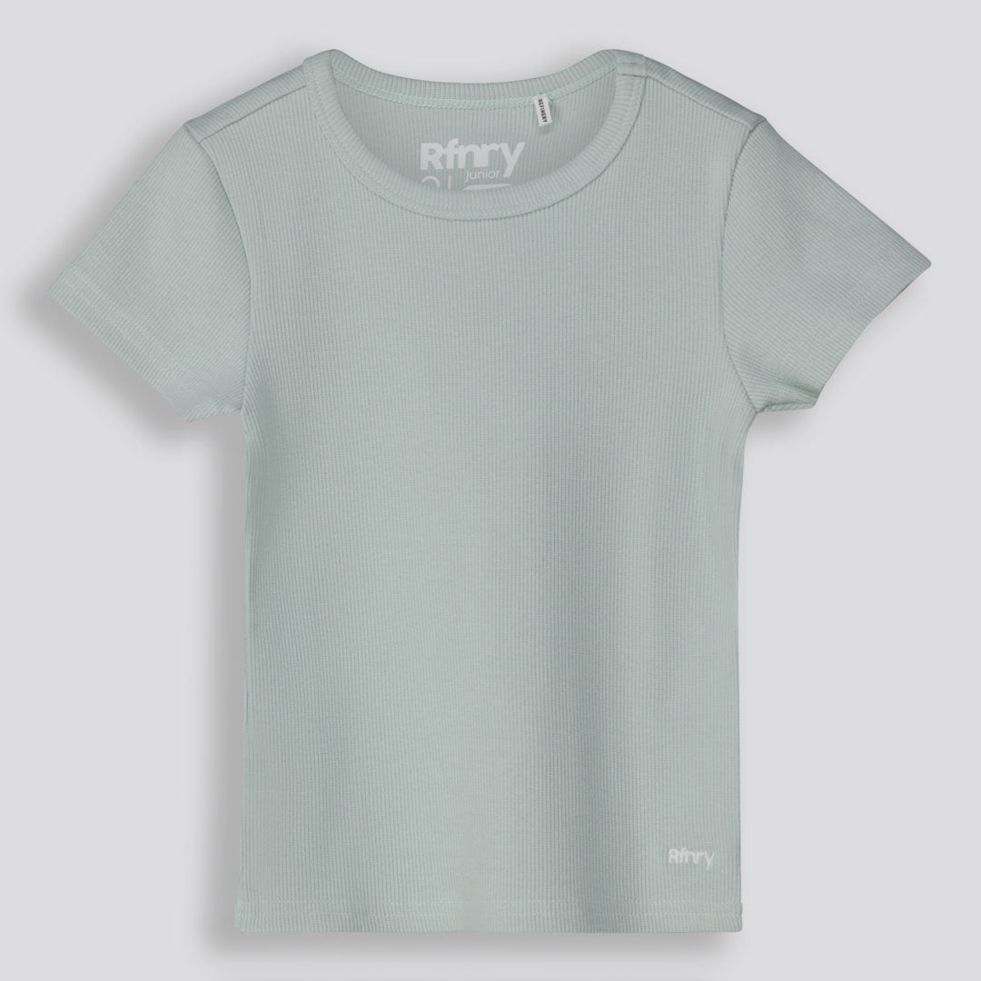 Girls Ribbed Tee Sage