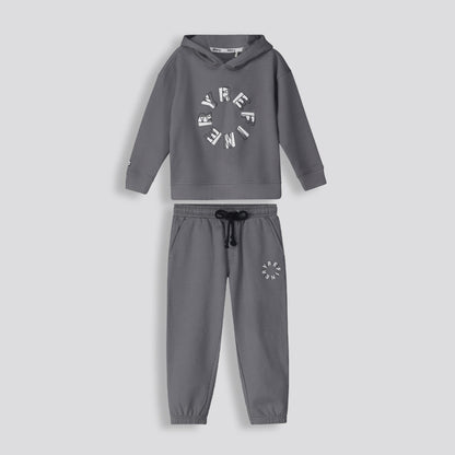 Kids Statement Hoodie Charcoal