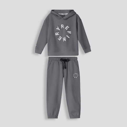 Kids Statement Track Pants Charcoal