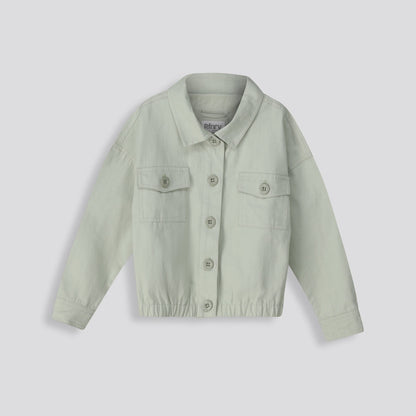 Girls Twill Jacket Green
