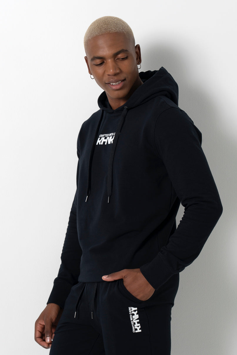 Statement Hoodie Black
