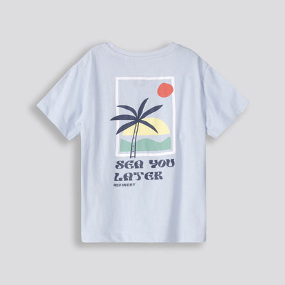 Boys Branded Tee Pale Blue