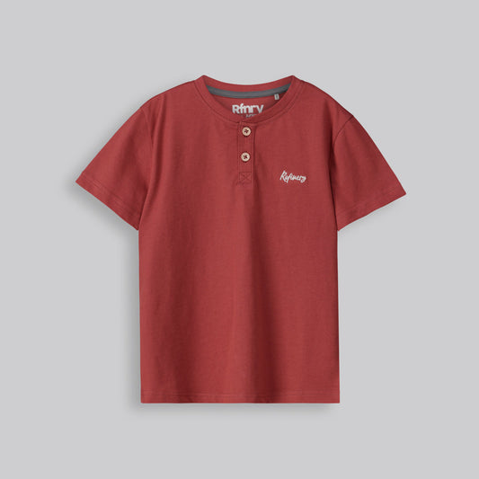 Boys Henley Tee Rust