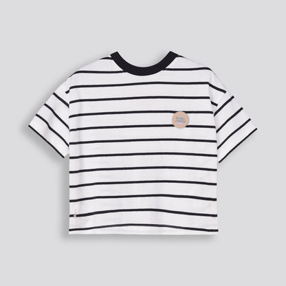 Girls Boxy Tee Multi Stripe