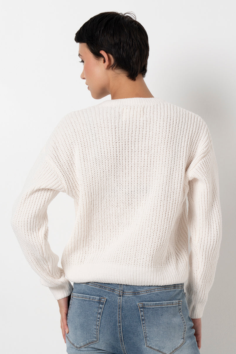 Chenille Cable Jumper Milk